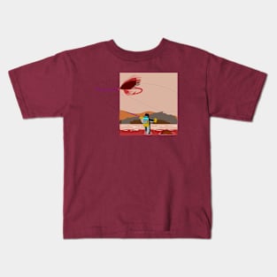 Fly fishing on Mars Kids T-Shirt